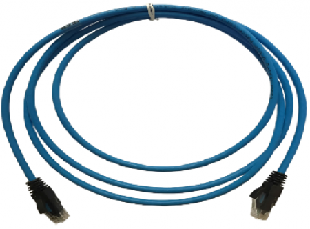Essential-6 Patch Cord UTP Cat 6 PVC Blue 1m Black Boot, Aginode - Nexans 