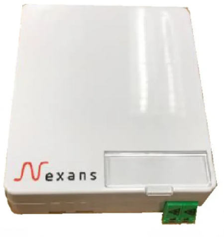 Fiber optical faceplate with 2 LC duplex adaptors Multimode Aqua