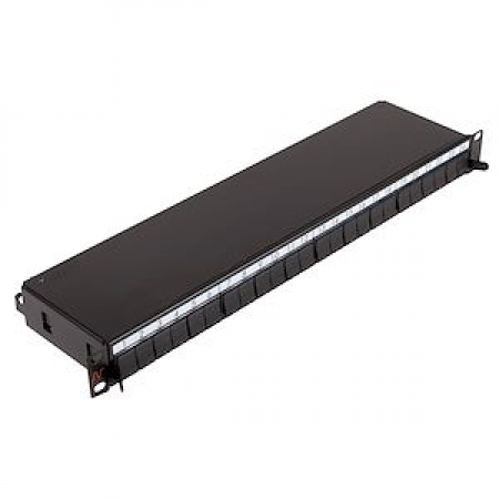 LANmark -  1HU Modular for 24 Copper  snap-in Sliding Patchpanel