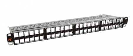LANmark Patch Panel 48 EVO 1U Black Kit with 48 Cat 6A Connectors, Aginode - Nexans