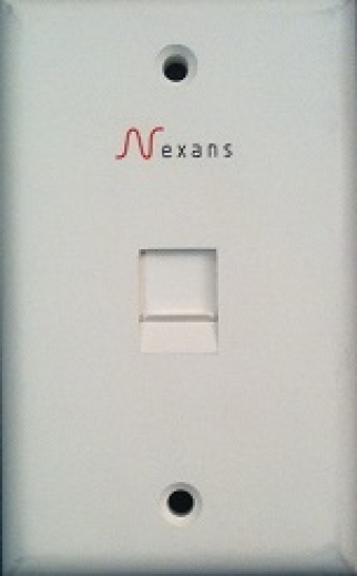 LANmark US style Wallplate 1 Snap-In Single Gang White, Aginode - Nexans 
