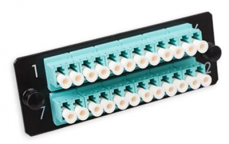 LANmark-OF Adaptor Plate 24 LC Multimode Aqua