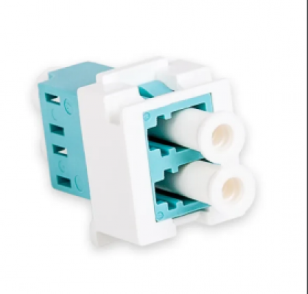 LANmark-OF Duplex LC Snap-In Adaptor Multimode Aqua, Aginode - Nexans
