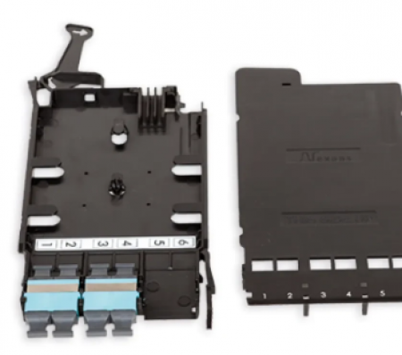 LANmark-OF ENSPACE Adaptor Module 4x MTP Multimode Key Up Key Down Aqua