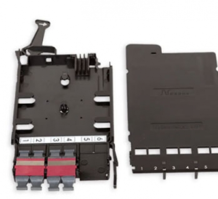 LANmark-OF ENSPACE Adaptor Module 4x MTP Multimode Key Up Key Down Violet