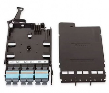 LANmark-OF ENSPACE Adaptor Module 6x MTP Multimode Key Up Key Down Aqua