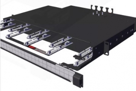 LANmark-OF ENSPACE HD Patch Panel 1U 8x Modules Black