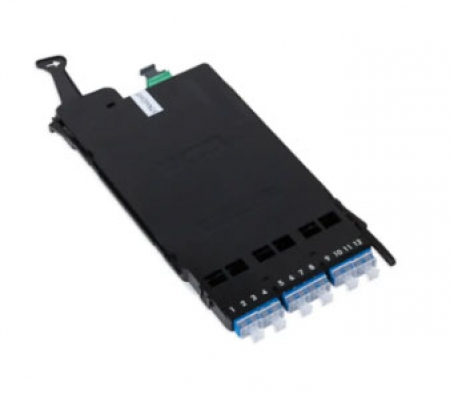 LANmark-OF ENSPACE MTP-Module Crossed 12 LC Singlemode Blue Shutters Integrated