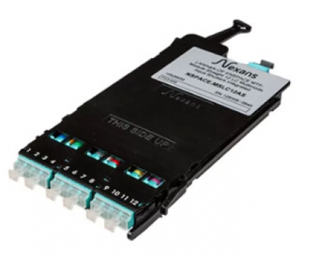 LANmark-OF Ultra Low Loss ENSPACE MTP-Module Universal 12 LC Multimode Aqua Shutters Integrated