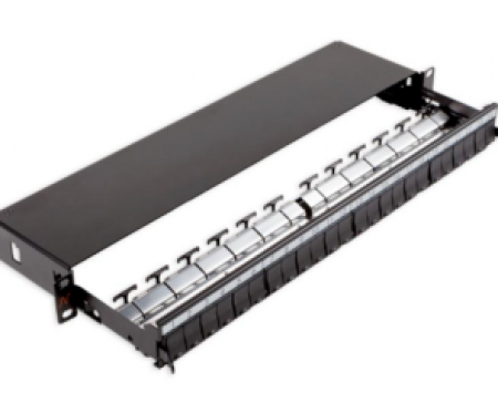 LANmark Patch Panel 24 Snap-In Sliding Black.
